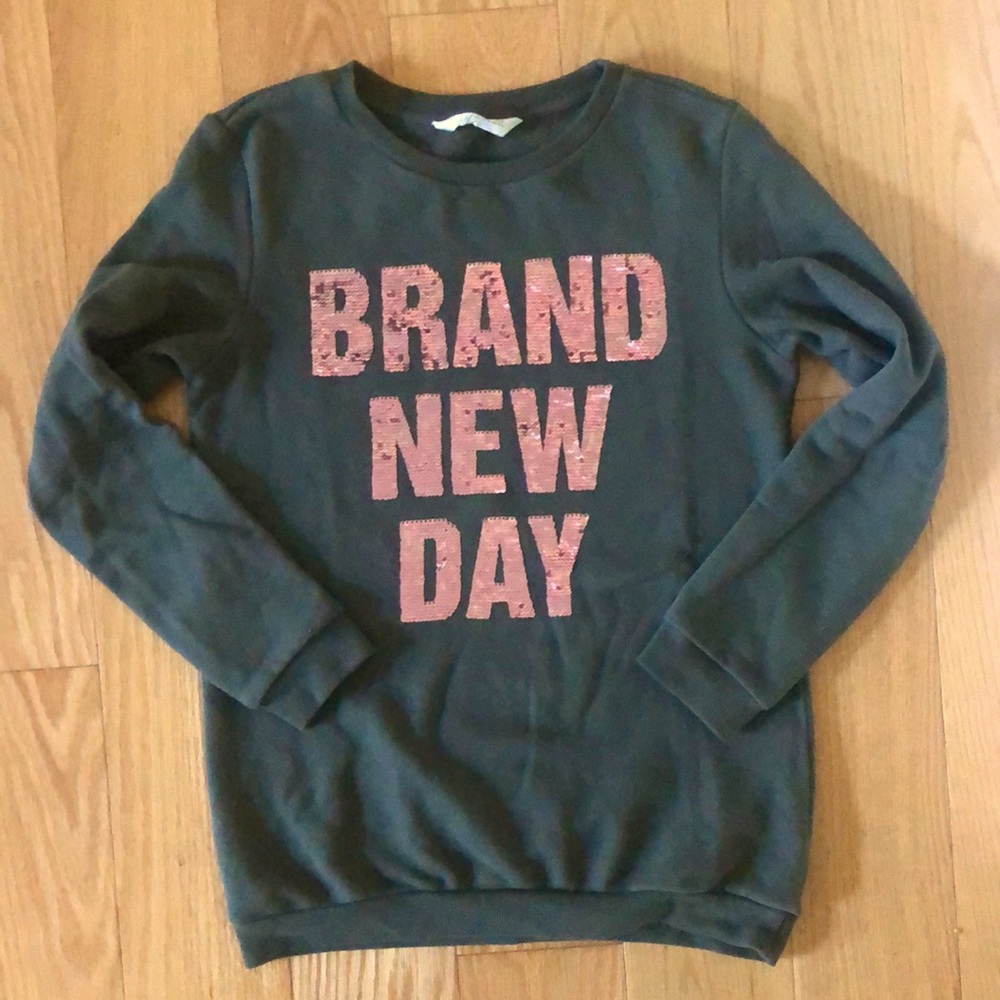 Brand New Day oversized sequined sweatshirt by H&M for a girl 12-14